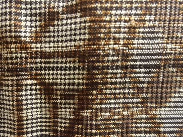 JAPANESE KIMONO / ANTIQUE KIMONO / SILK / DORO OSHIMA TSUMUGI / WOVEN RHOMBUS & ABSTRACT PATTERN